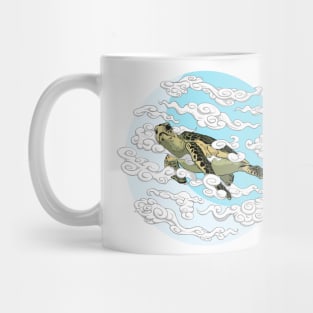 Turtle Flying In The Skies Mug